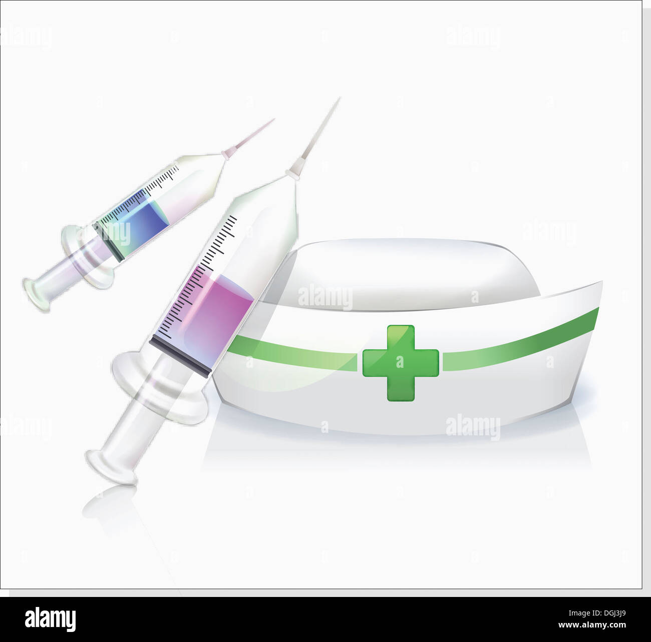 an illustration of two injection needles Stock Photo - Alamy
