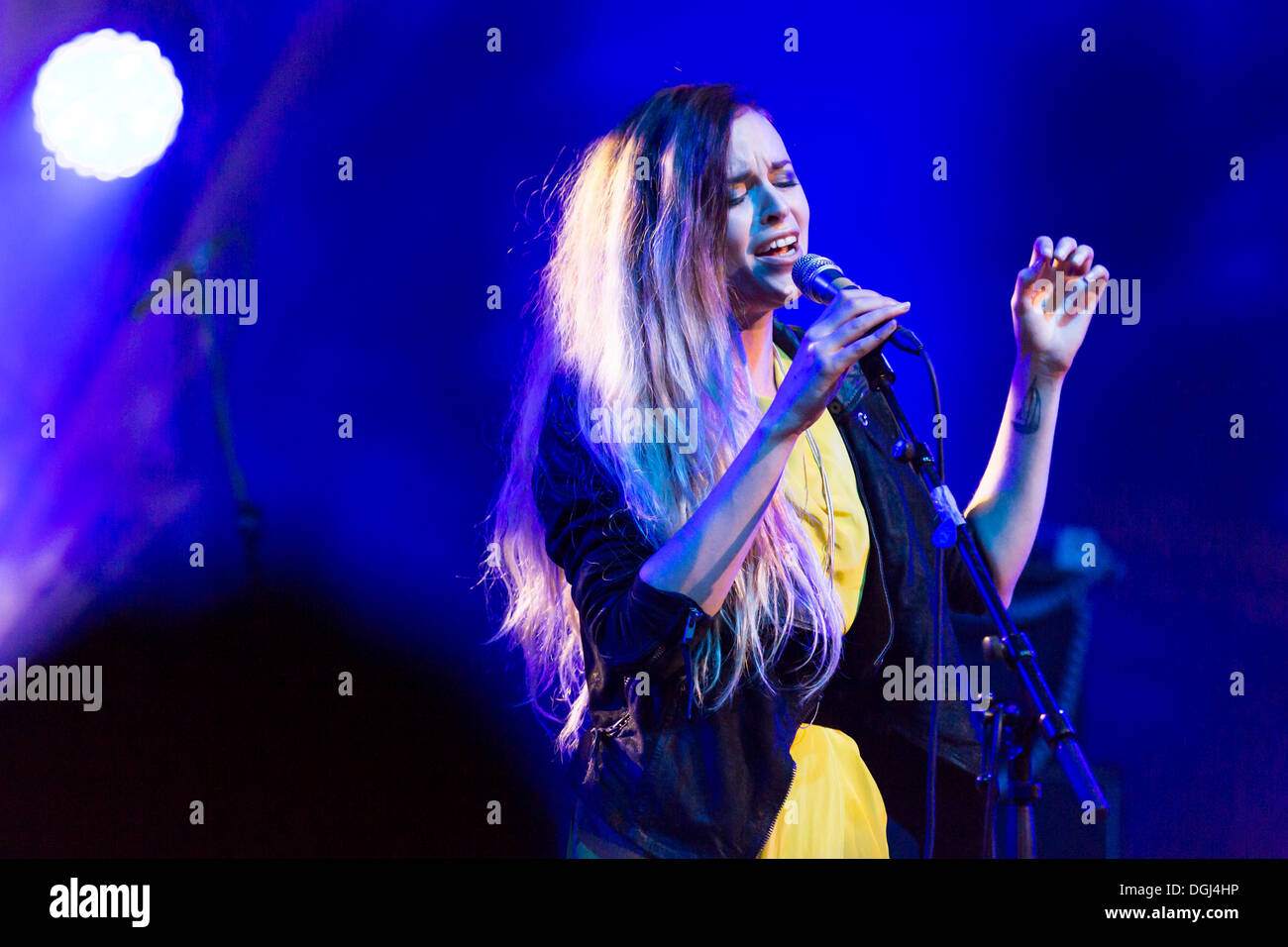 The British folk-pop singer Kyla La Grange performing live at Luzernersaal of the KKL at the Blue Balls Festival in Lucerne Stock Photo