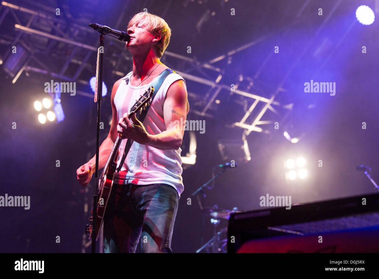 Singer and frontman Samu Haber from the Finnish pop and rock band ...