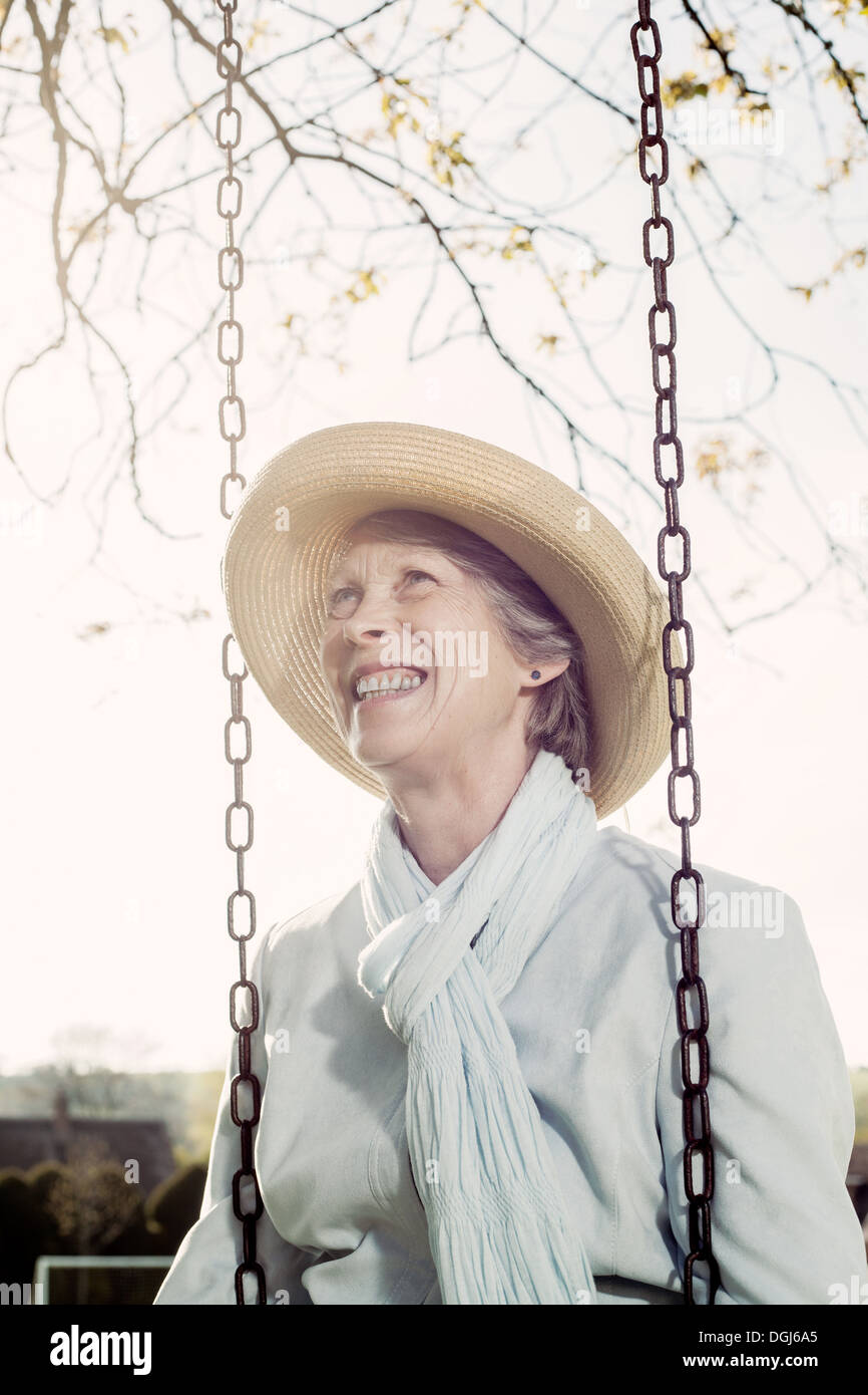 Straw hat on woman hi-res stock photography and images - Alamy