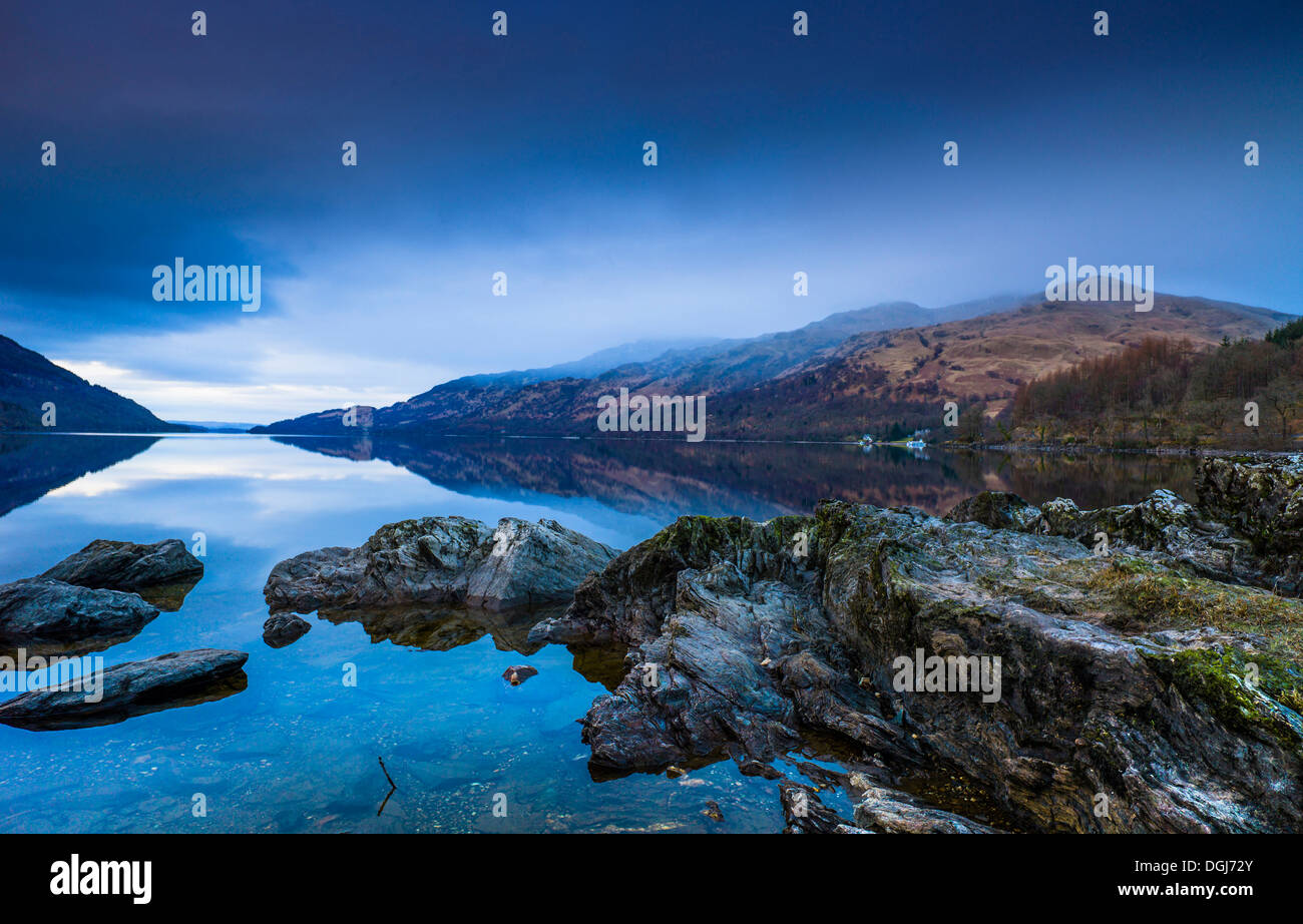 View along Loch Lomond. Stock Photo