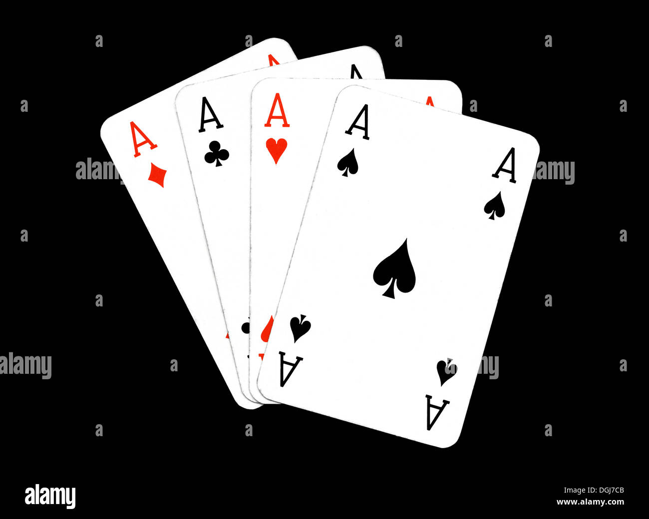 Playing Cards -  Four Aces Stock Photo