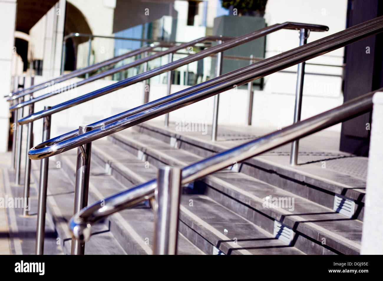 Beautiful stainless steel railings Stock Photo - Alamy