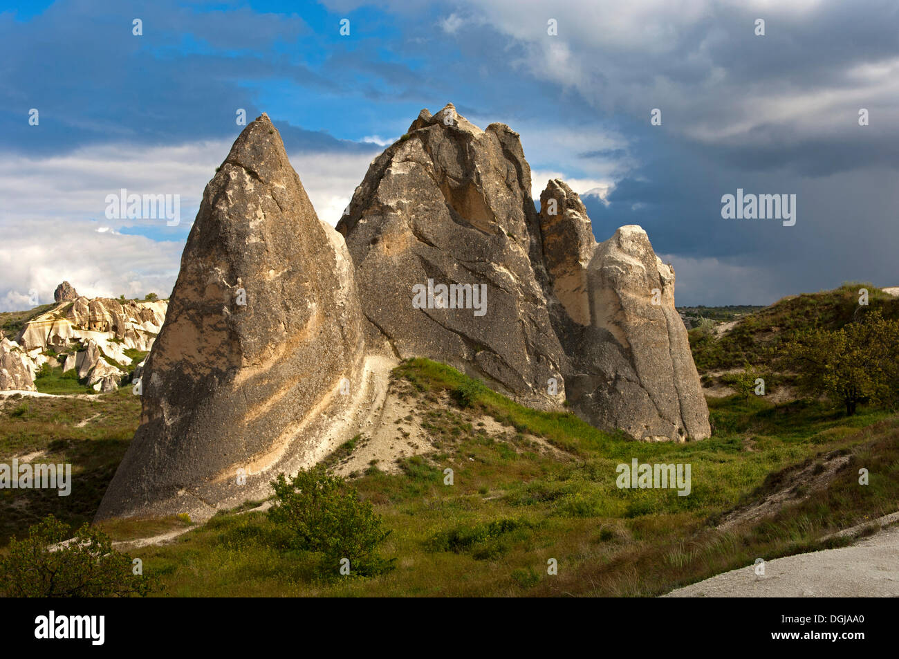 Tuff cones, Göreme National Park, near Göreme, Cappadocia, Nevşehir Province, Central Anatolia