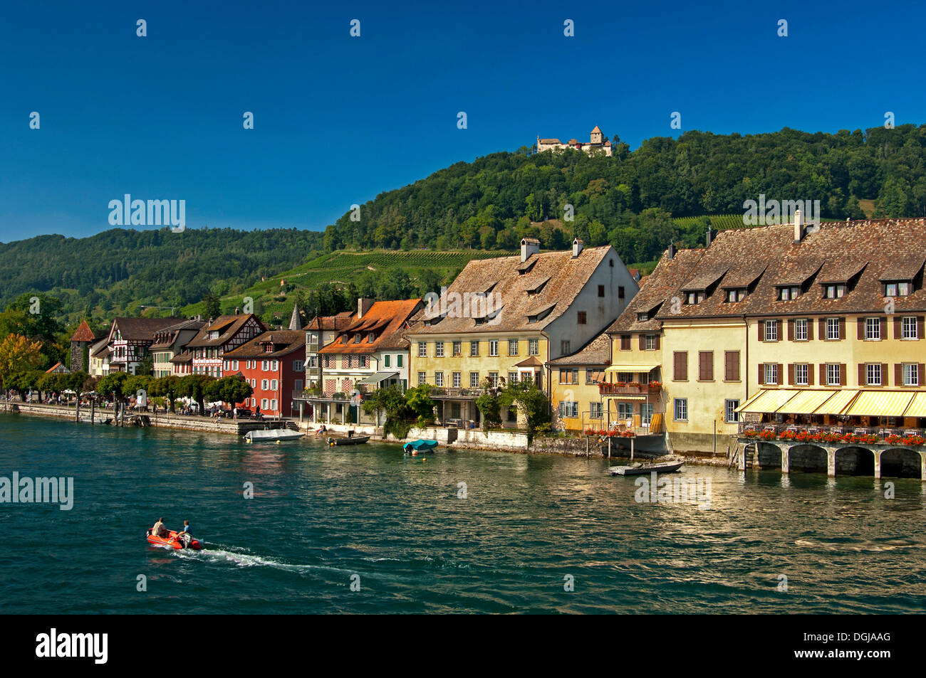 Village house with castle view hi-res stock photography and images - Alamy
