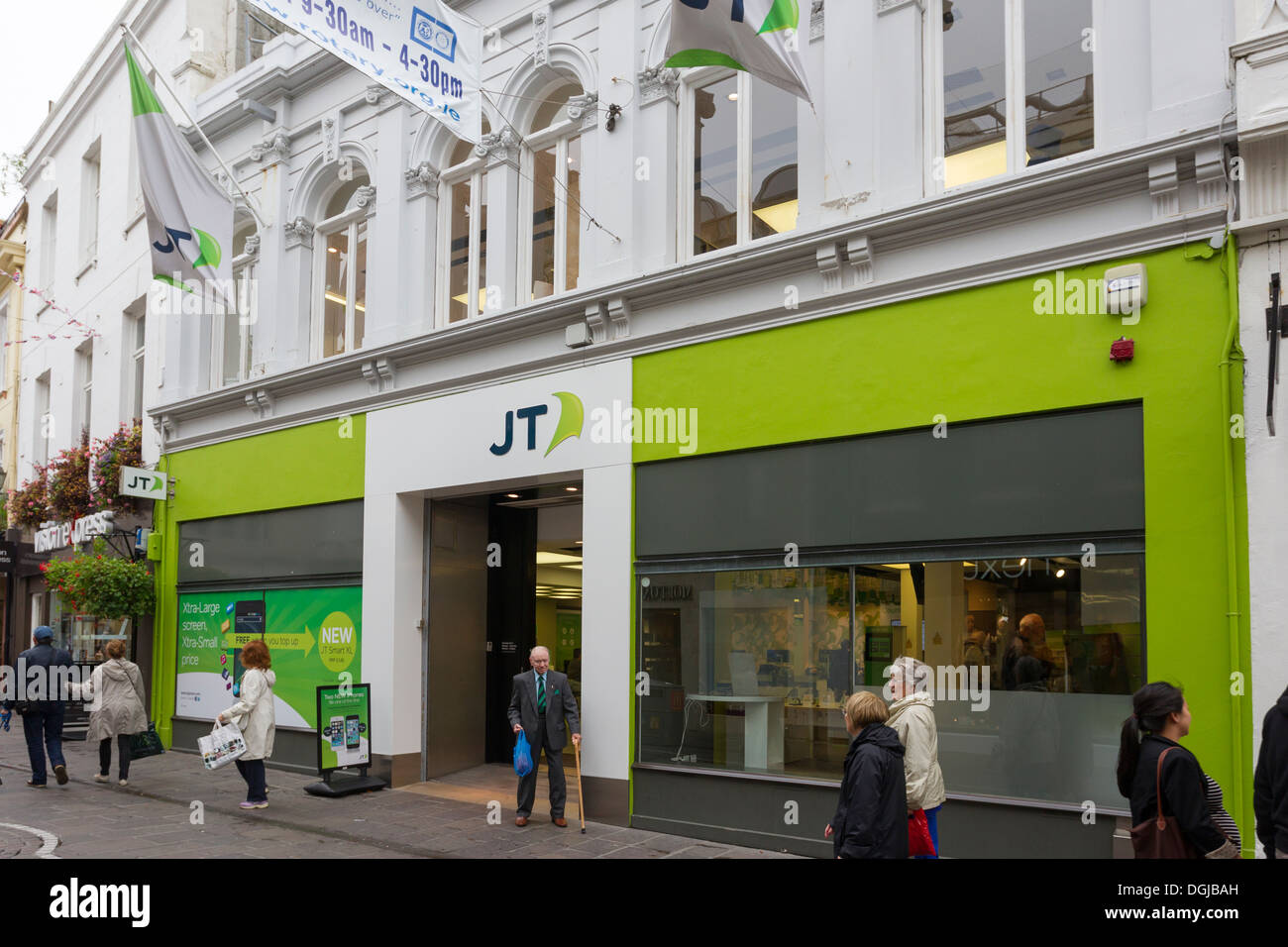St. Helier Jersey Channel Islands Jersey Telecom shop Stock Photo Alamy