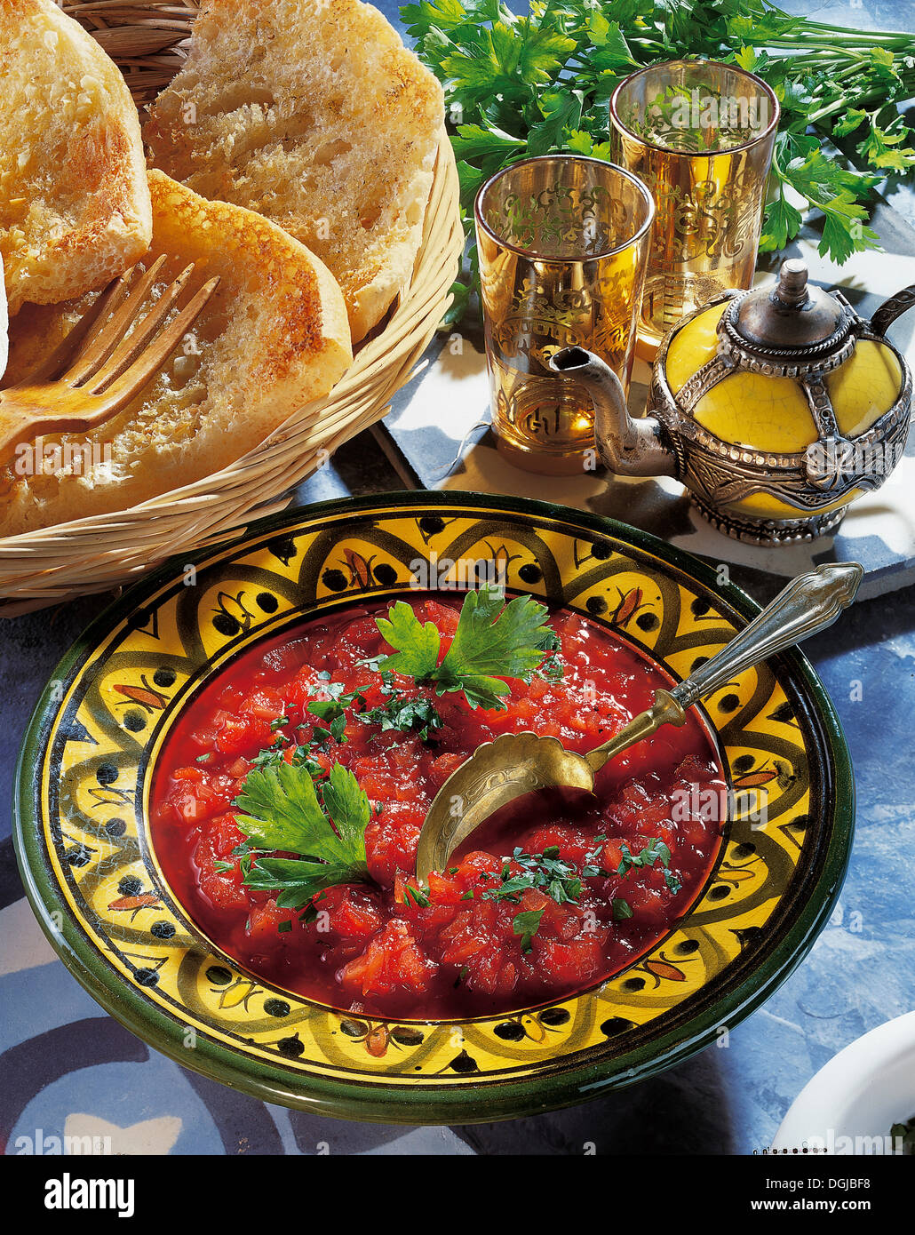 Tomato relish, Egypt. Stock Photo