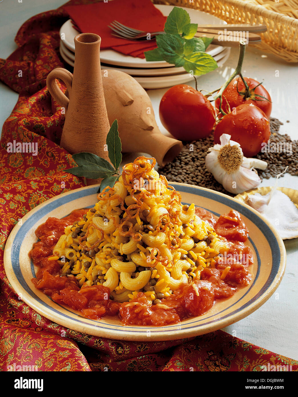 Saffron rice with lentils hires stock photography and images Alamy