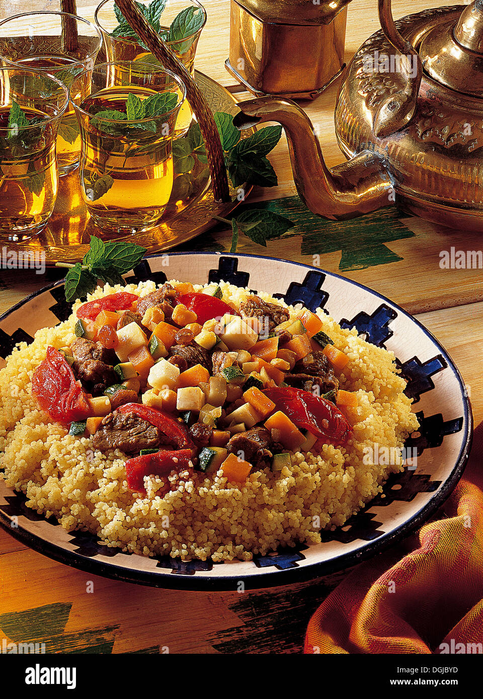 Vegetable lamb couscous, Morocco Stock Photo Alamy