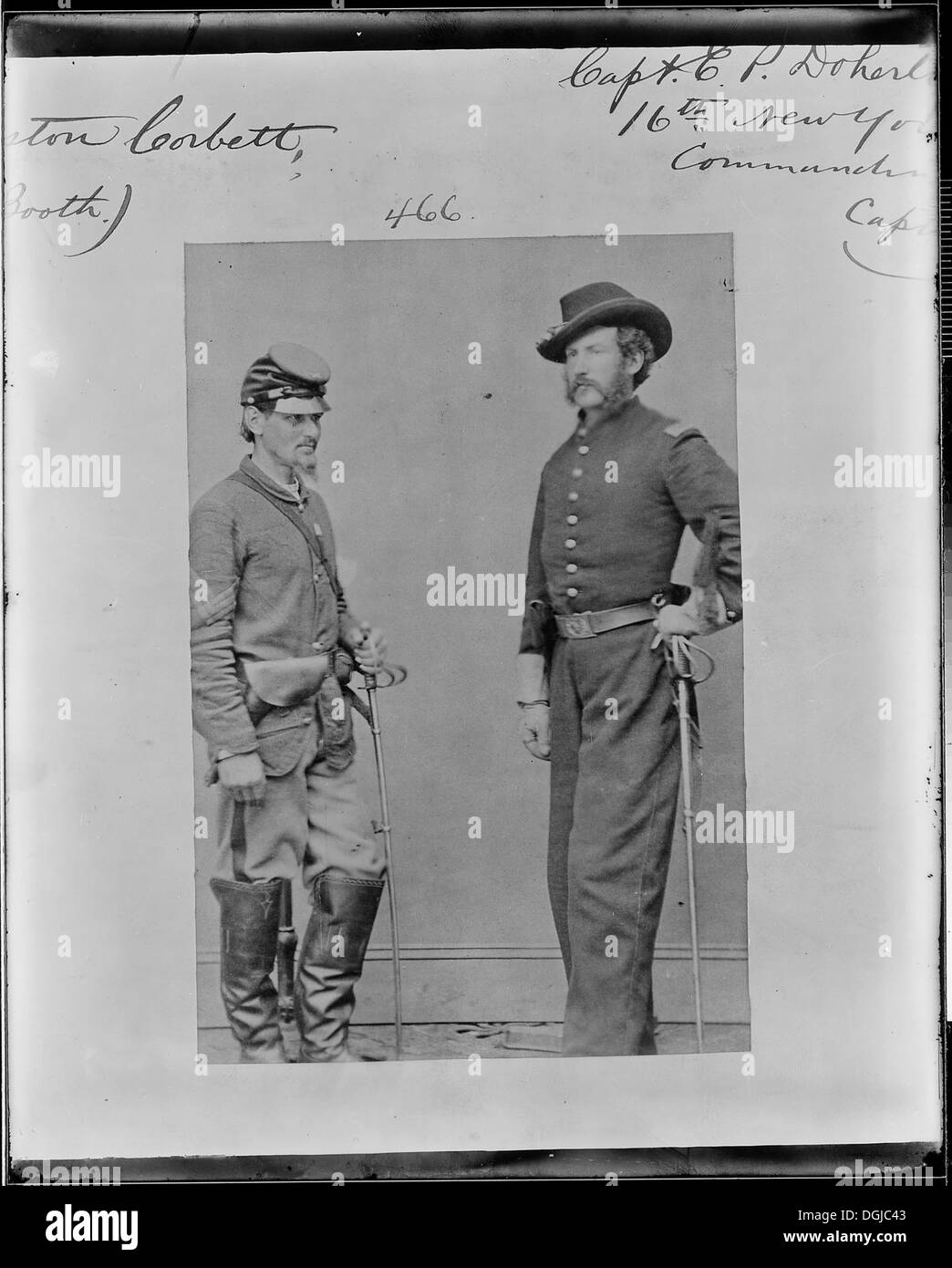 This portrait shows Sergeant Boston Corbett with E.P. Doherty ...