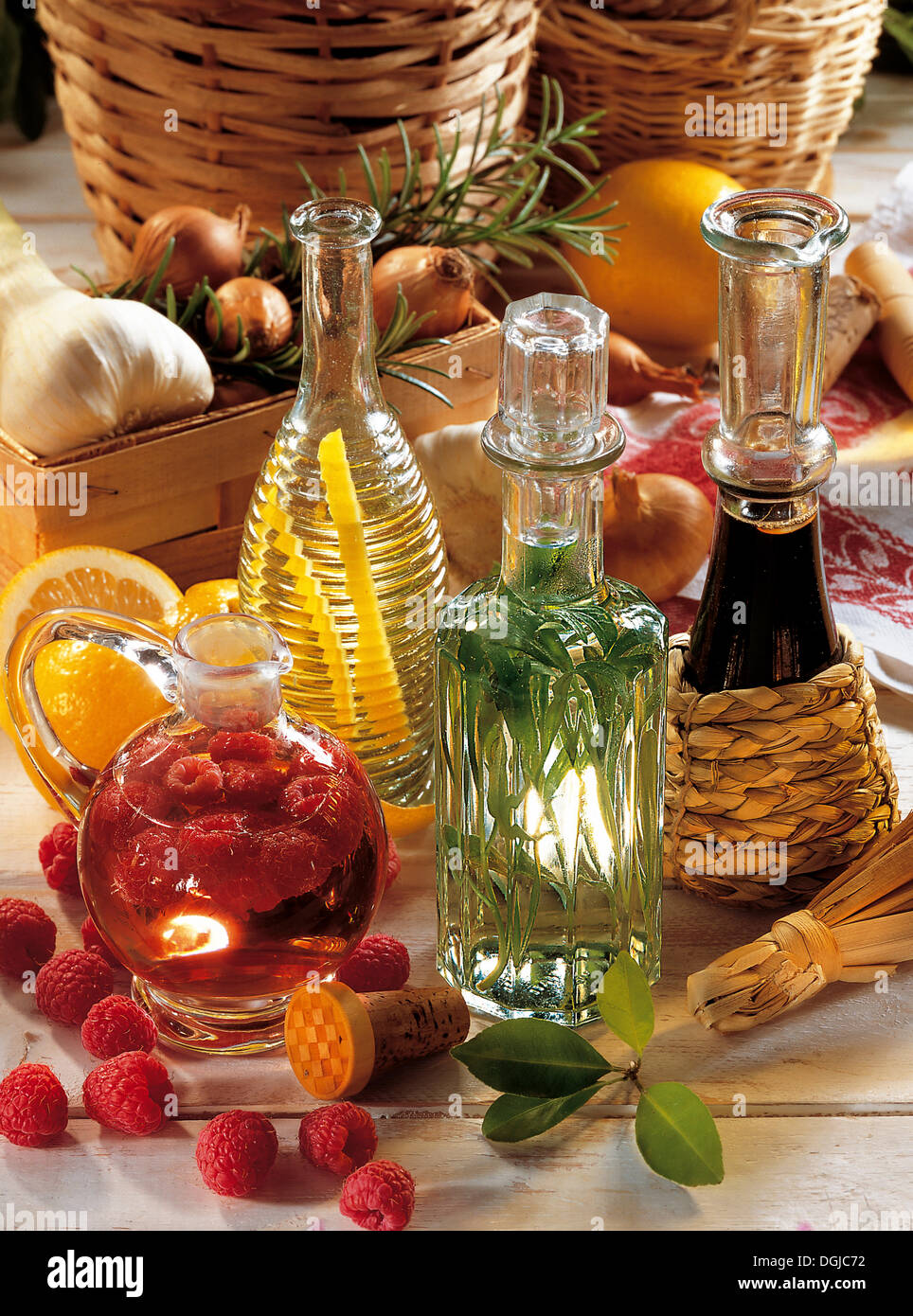 Vinegar, merchandise knowledge Stock Photo