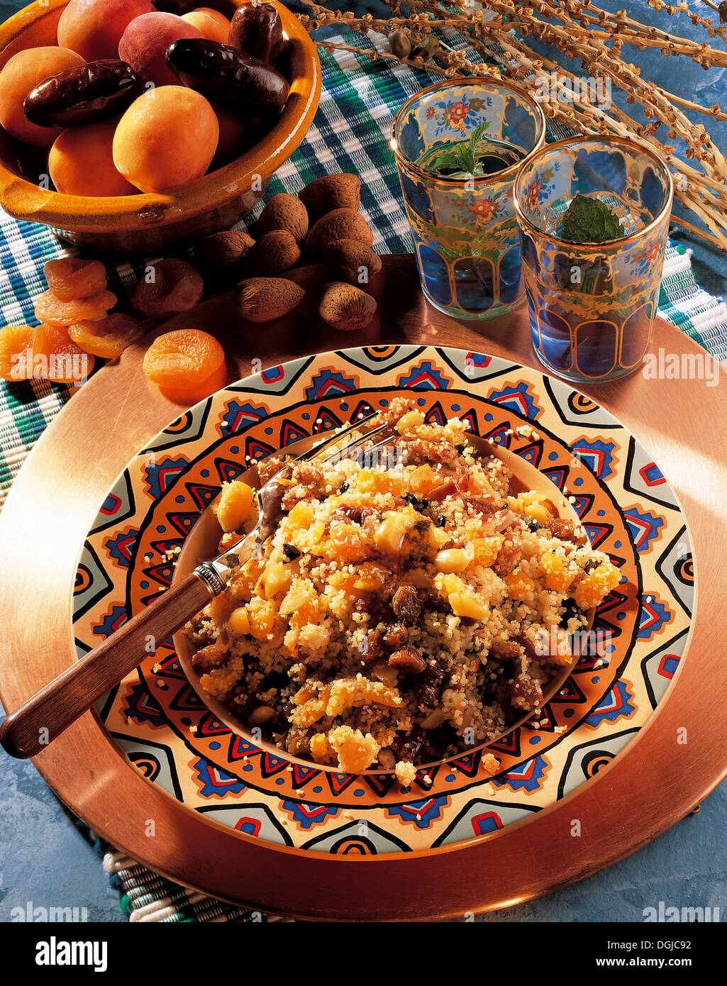 Sweet couscous, Tunisia. Stock Photo