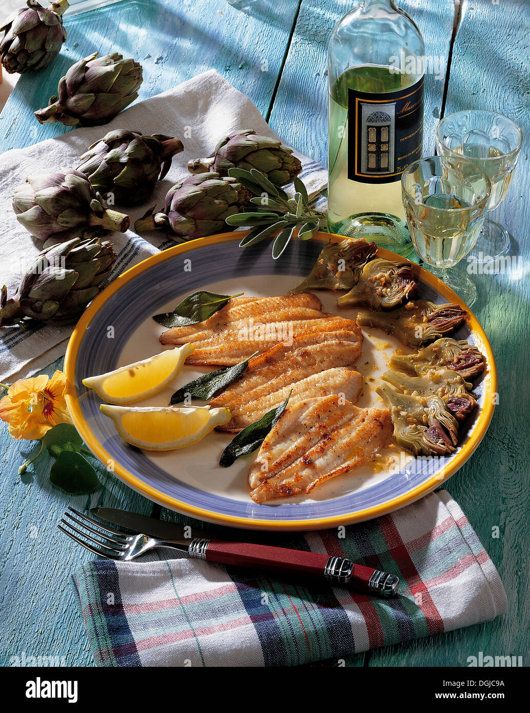 Fried sole, Italy Stock Photo Alamy