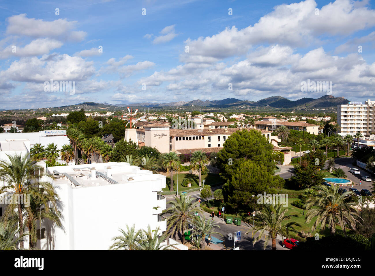 View of Sa Coma Majorca Stock Photo