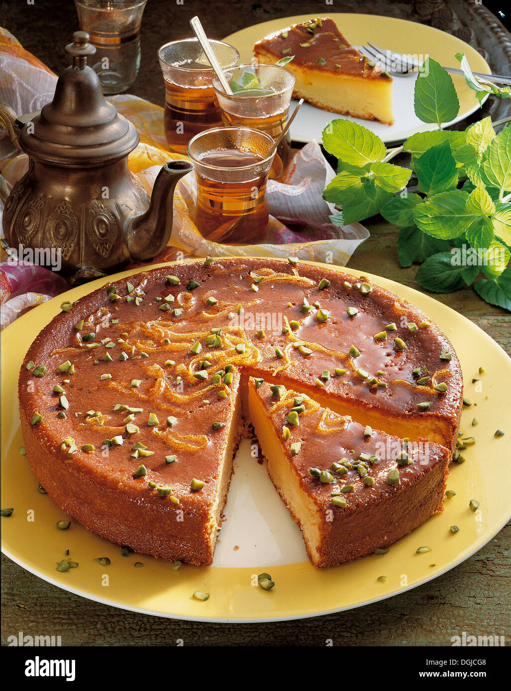 Yoghurt cake, Cyprus. Stock Photo