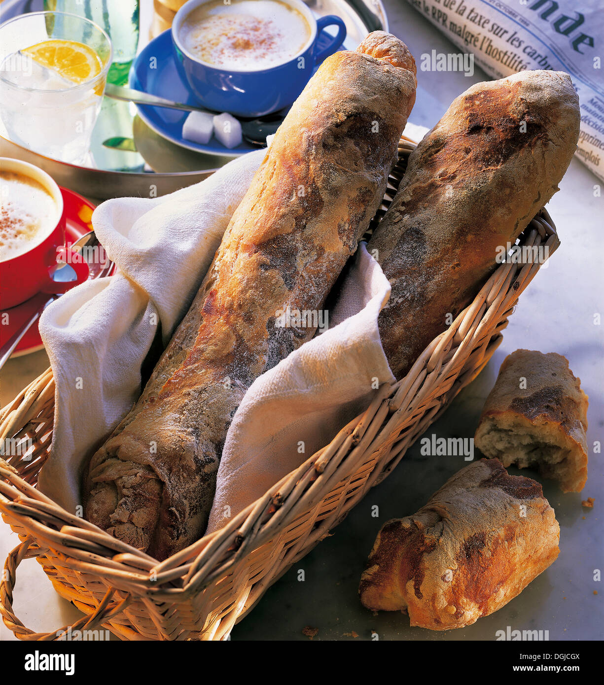 Crusty baguette, France. Stock Photo