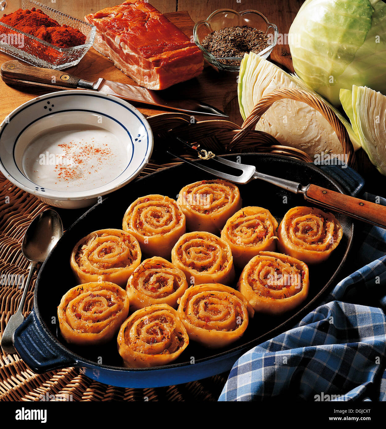 Bavarian sauerkraut crullers, Germany Stock Photo Alamy