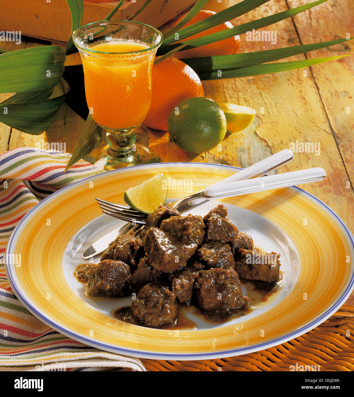 Caribbean pork stew, Haiti Stock Photo Alamy