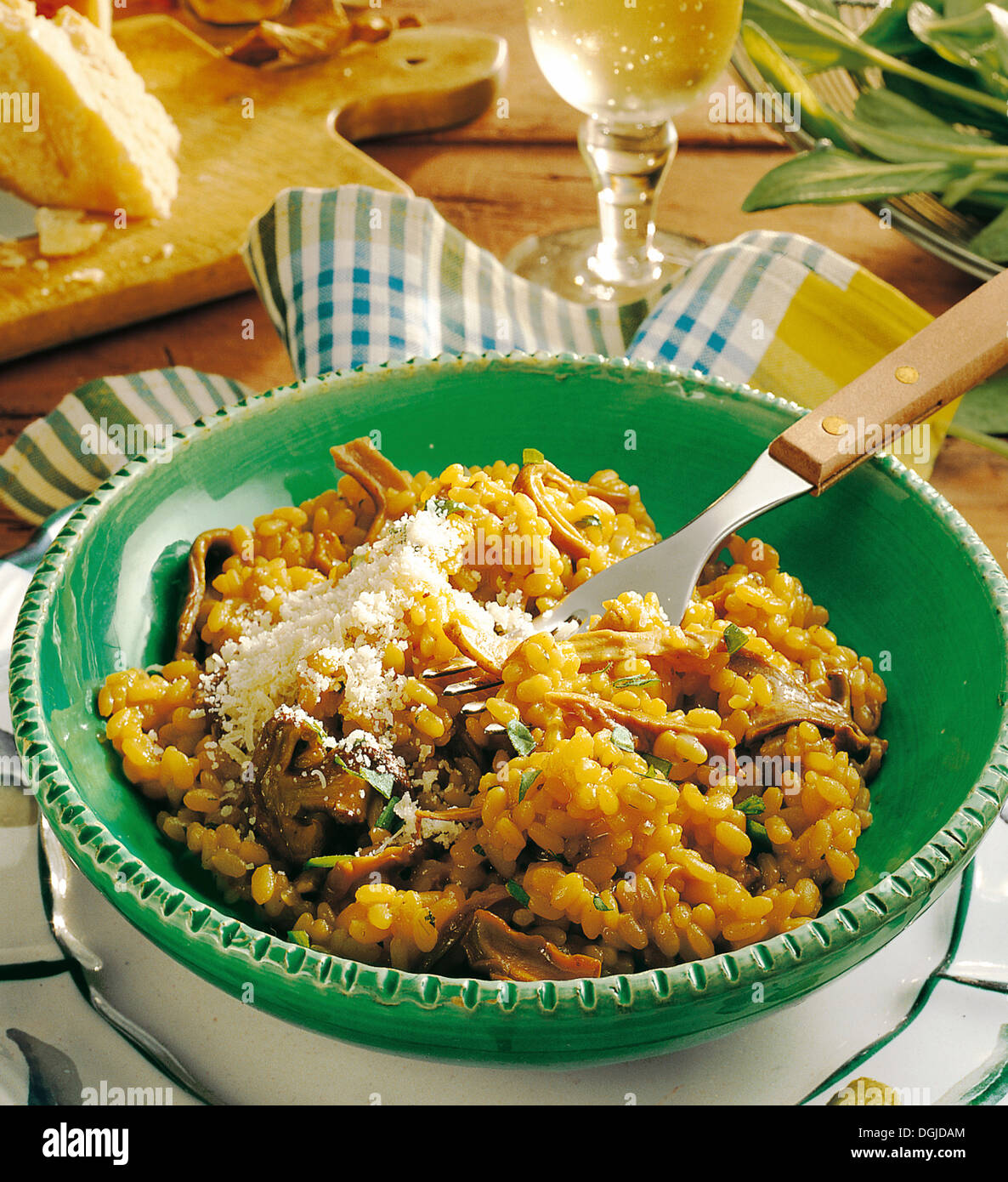 Swiss Risotto Ticino risotto with yellow boletuses, Switzerland Stock Photo - Alamy