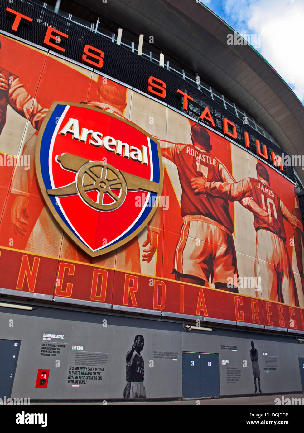 Emirates Stadium, home of Arsenal FC, Islington, London, England, United Kingdom Stock Photo