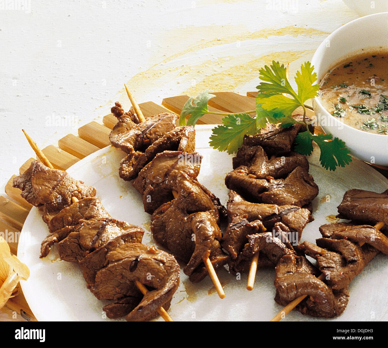Beef skewers with peanut butter hires stock photography and images Alamy