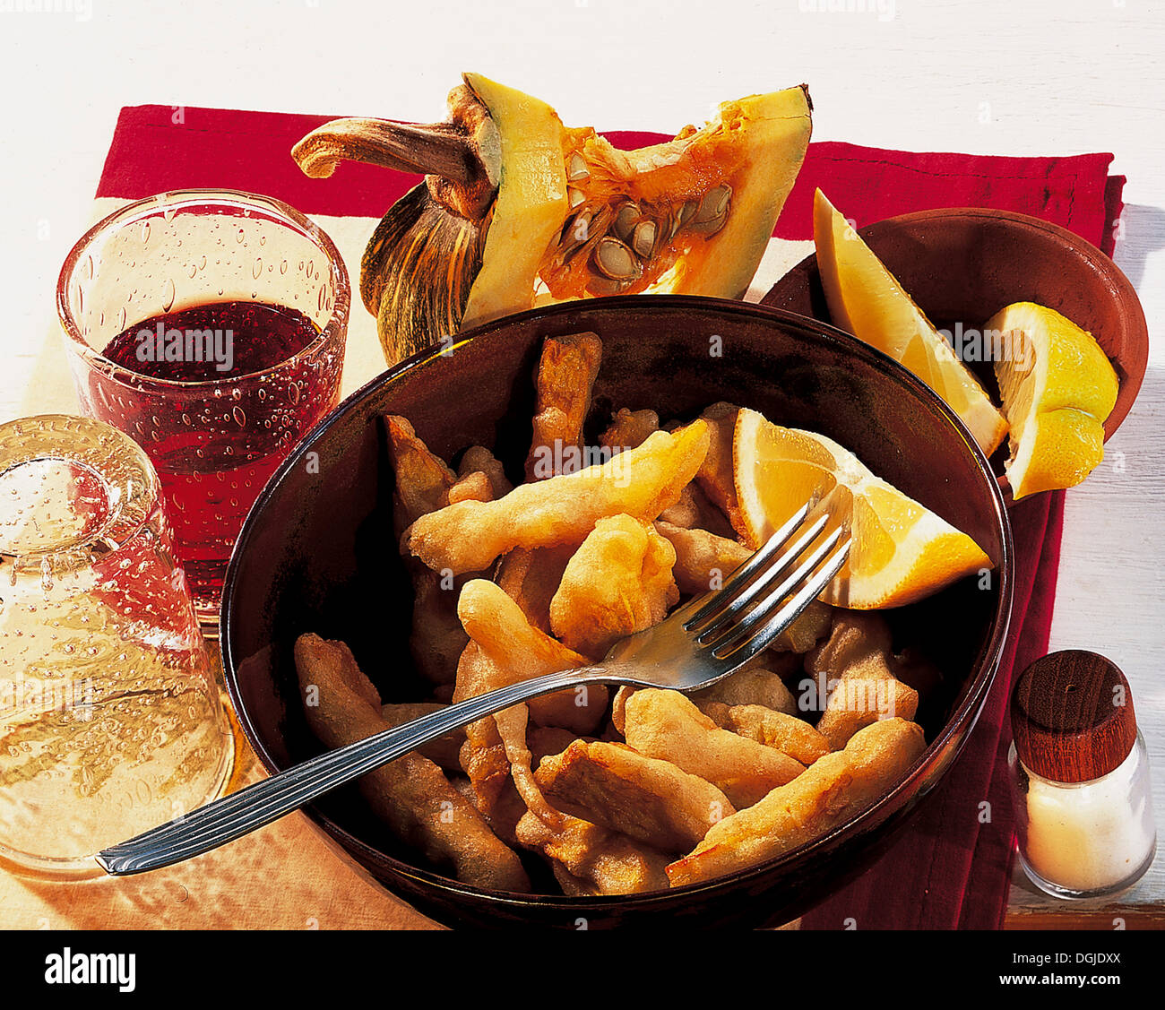 Fried squash in batter, Portugal Stock Photo Alamy