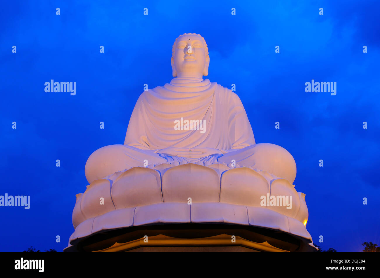 24m high, white Buddha statue, Nha Trang, Vietnam, Asia Stock Photo