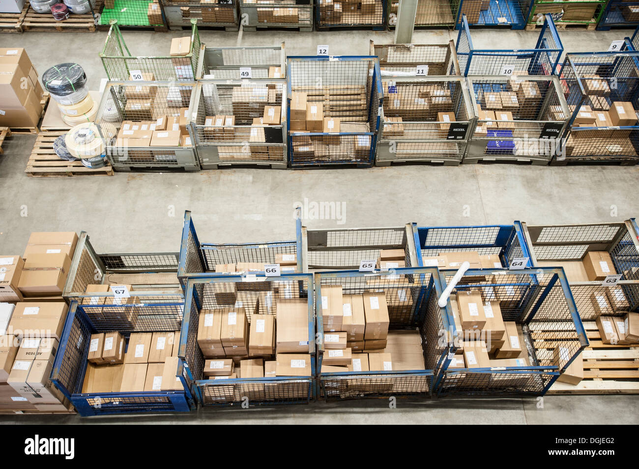 Assembled orders in distribution warehouse Stock Photo Alamy