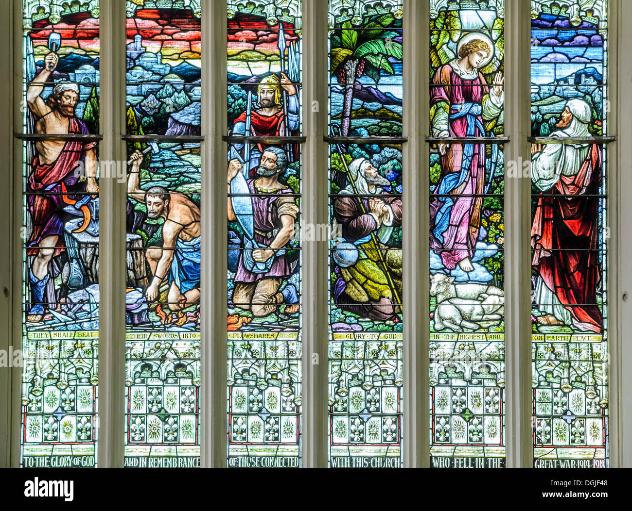 Stainedglass windows, First Church of Otago, a Presbyterian church
