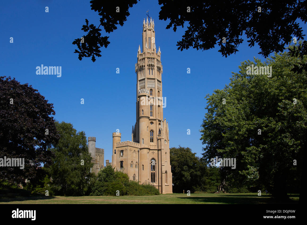 A view of Hadlow Tower in Kent. Stock Photo