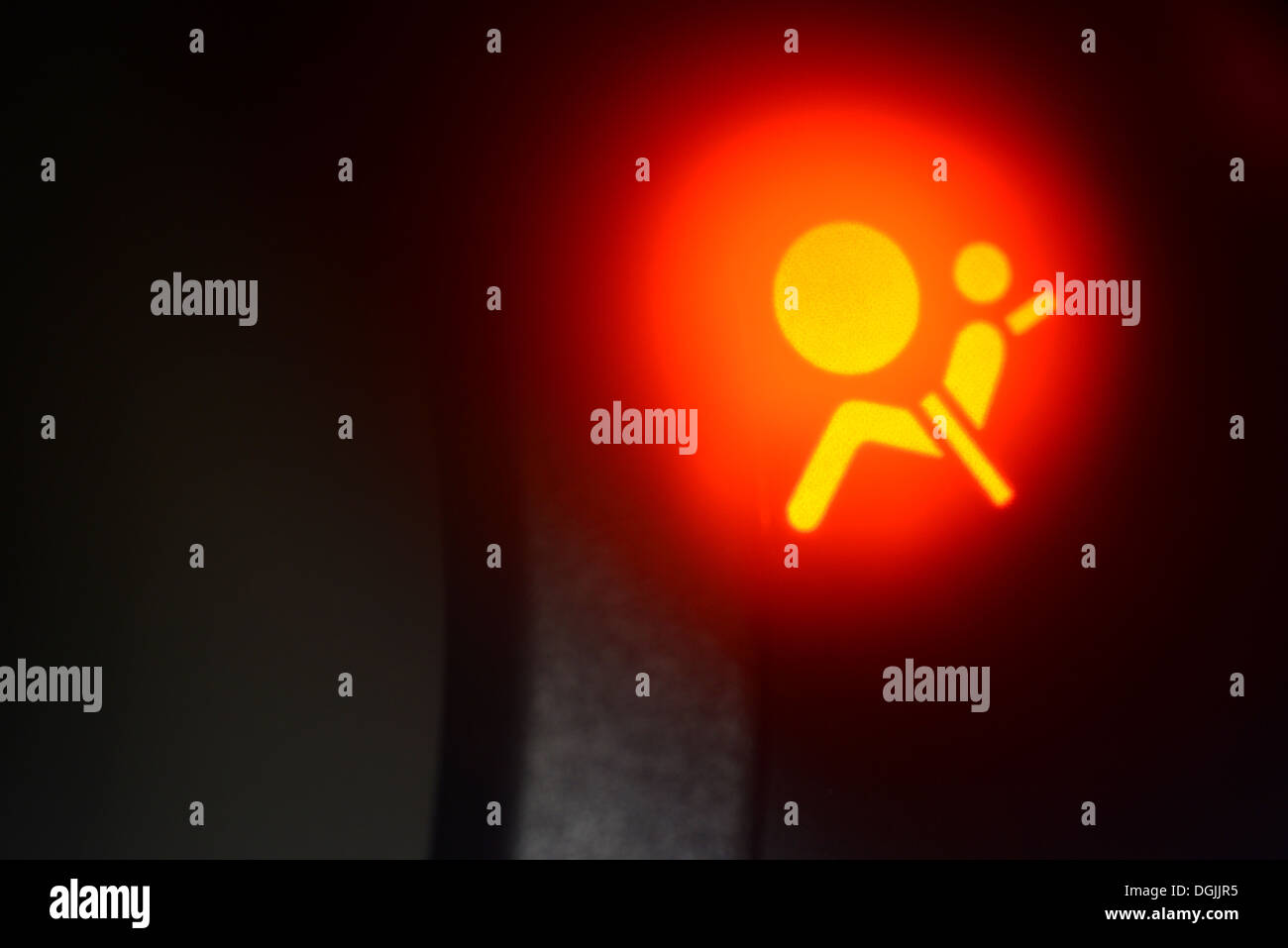 vehicle air bag warning light on vehicle instrument Stock Photo Alamy