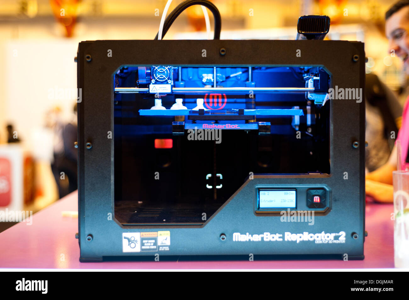 London, UK - 22 October 2013: a 3D printer during the Apps World exhibition at Earl's Court in London. Credit:  Piero Cruciatti/Alamy Live News Stock Photo