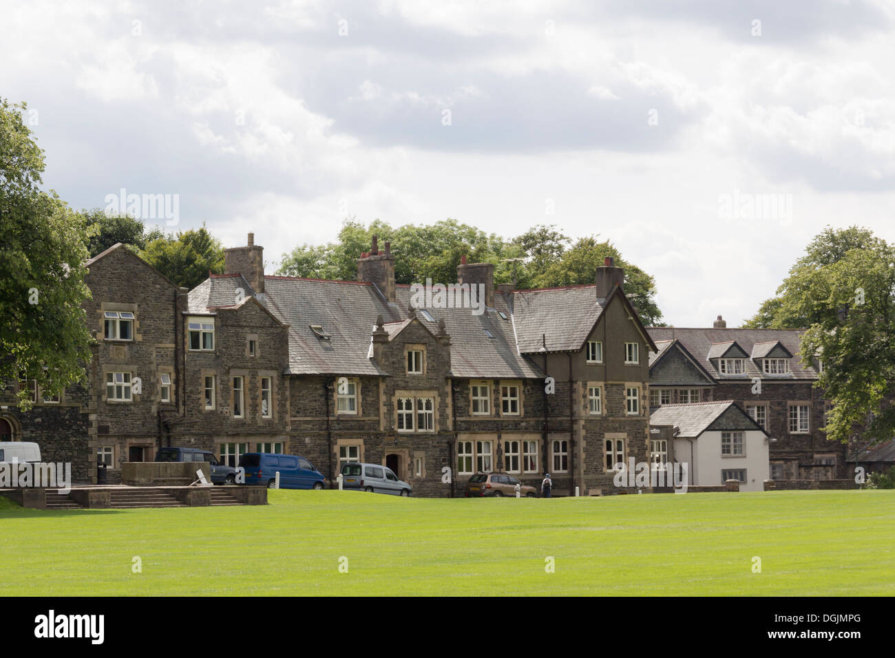 Sedbergh school in Cumbria. Sedbergh school is a co-educational boarding school with strong sporting traditions. Stock Photo