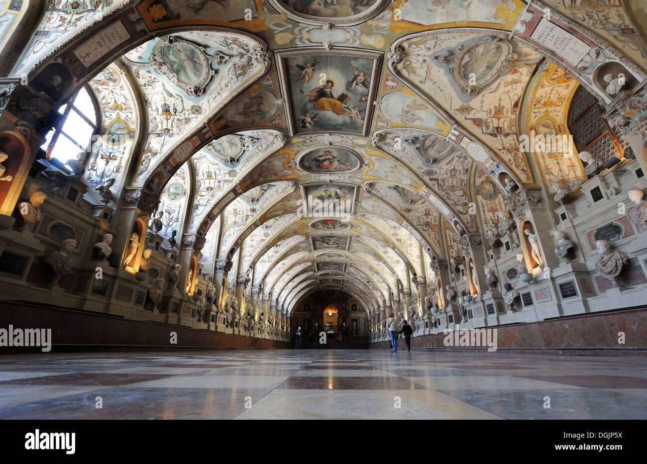 Antiquarium, Muenchner Residenz royal palace, home of the Wittelsbach regents until 1918, Munich, Bavaria Stock Photo