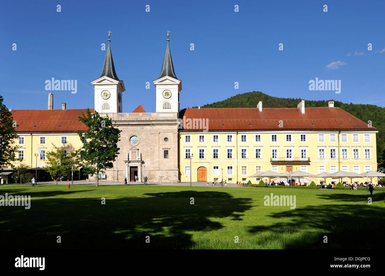 Herzoglich Bayerisches Brauhaus Tegernsee brewpub, former Benedictine monastery, Tegernsee, Upper Bavaria, Bavaria Stock Photo