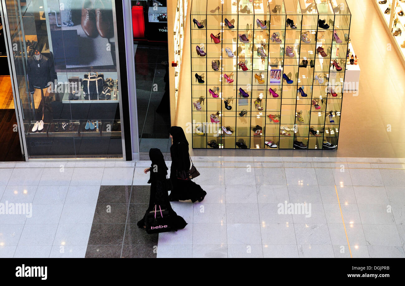 Shoe store in the Dubai Mall, the largest shopping center worldwide