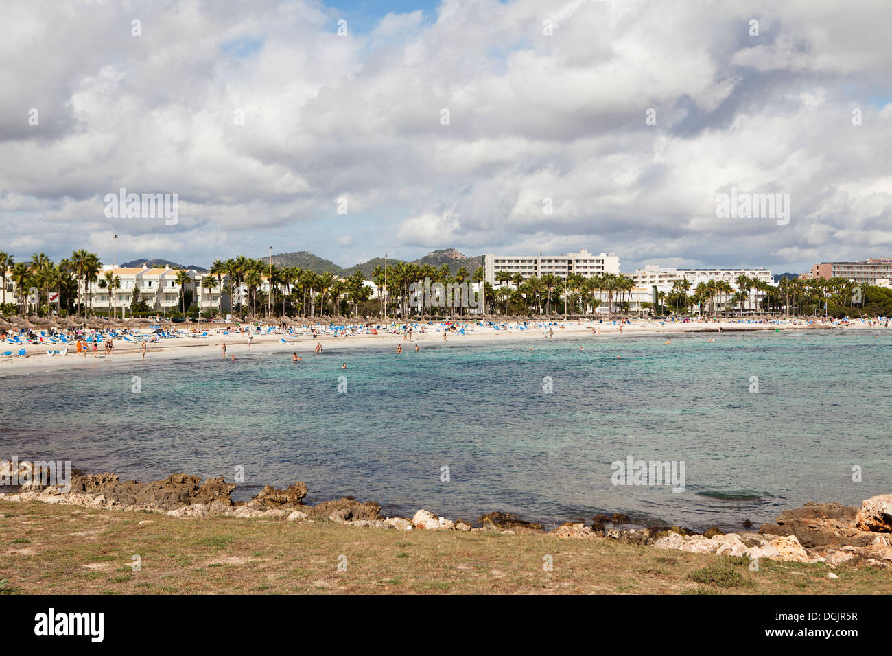 Sa Coma Beach Majorca Stock Photo