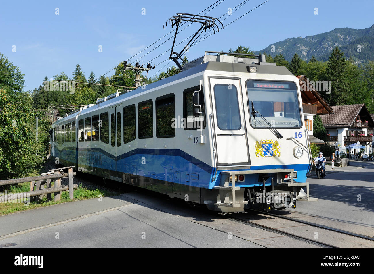 Bavarian Zugspitze Railway, cog railway, near Grainau, Werdenfelser Land region, Upper Bavaria, Bavaria, PublicGround Stock Photo