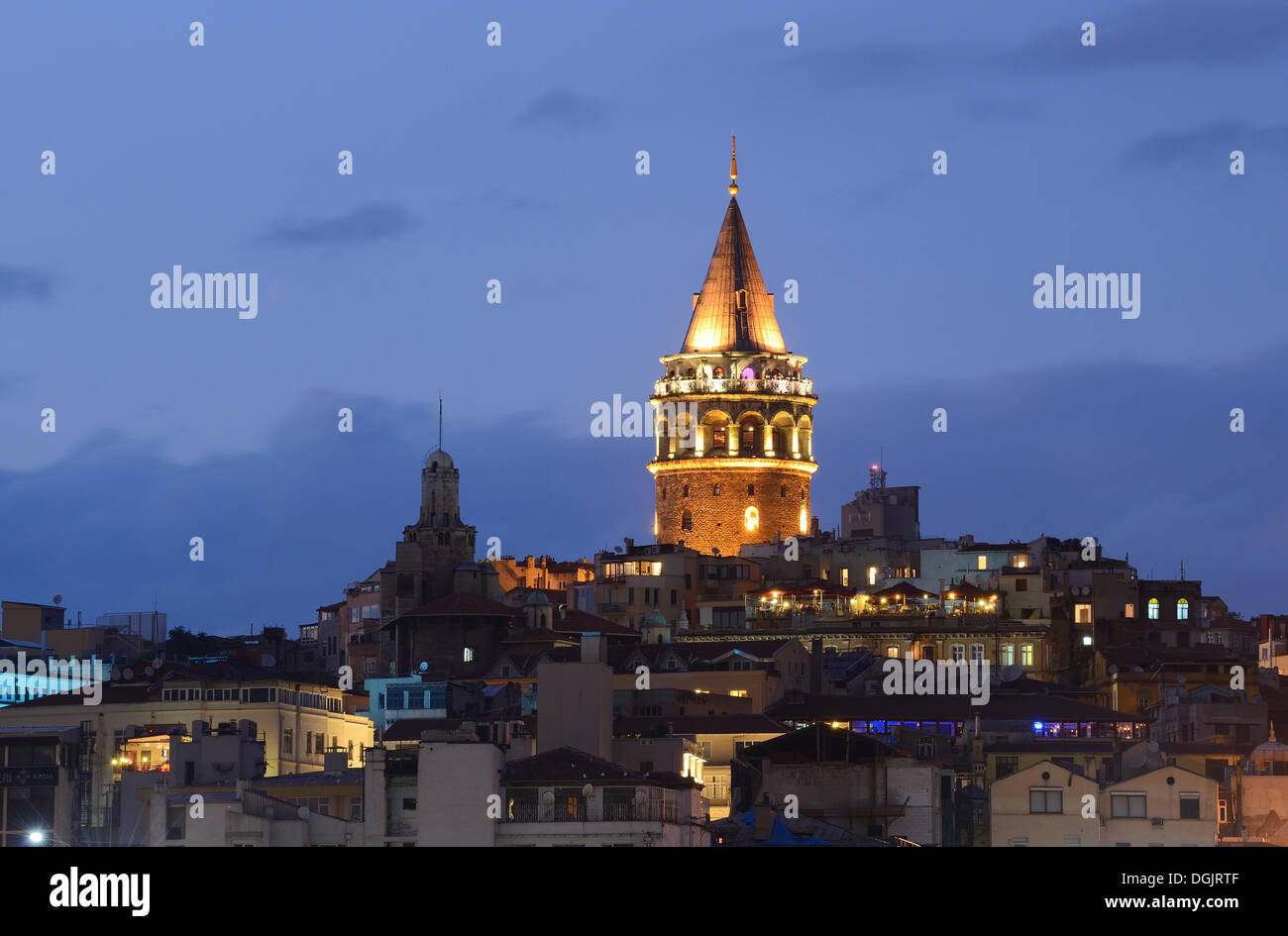 Galata Tower, Beyoglu, Karaköy, Istanbul, European side, Istanbul Province, Turkey, European side Stock Photo