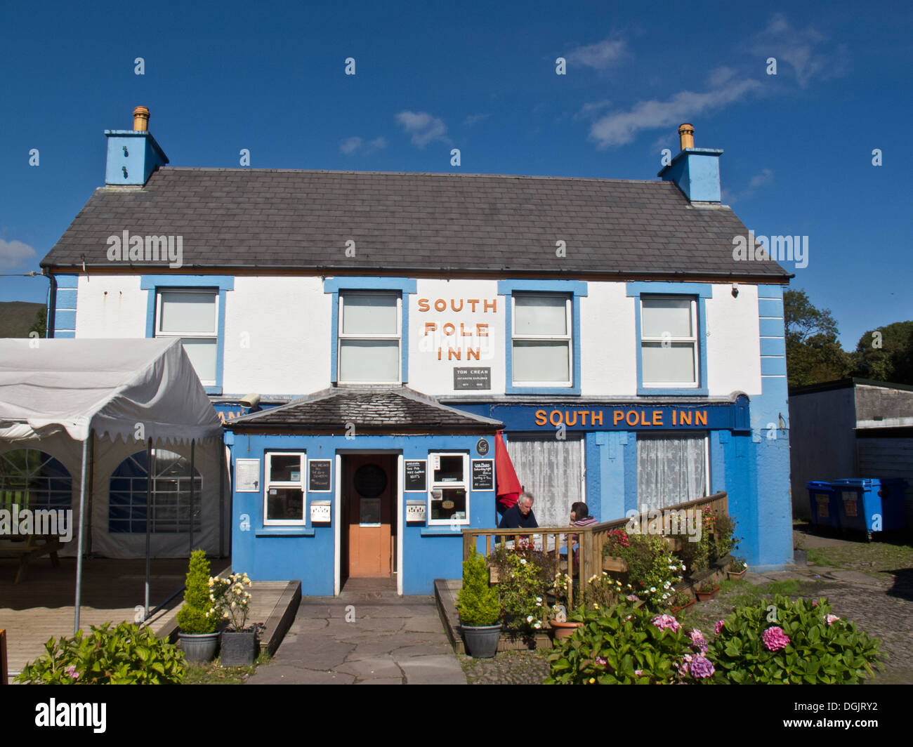 Exterior of the South Pole Inn Anascoul Co. Kerry Ireland once home of Antarctic explorer Tom Crean Stock Photo