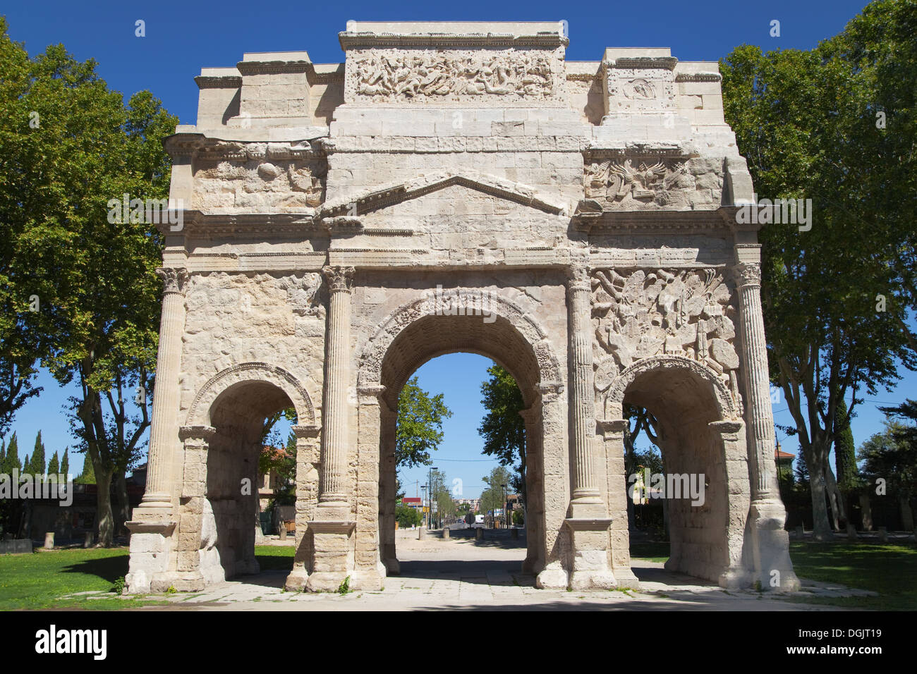 Triumphal Arch of Orange, Provence, France. Stock Photo