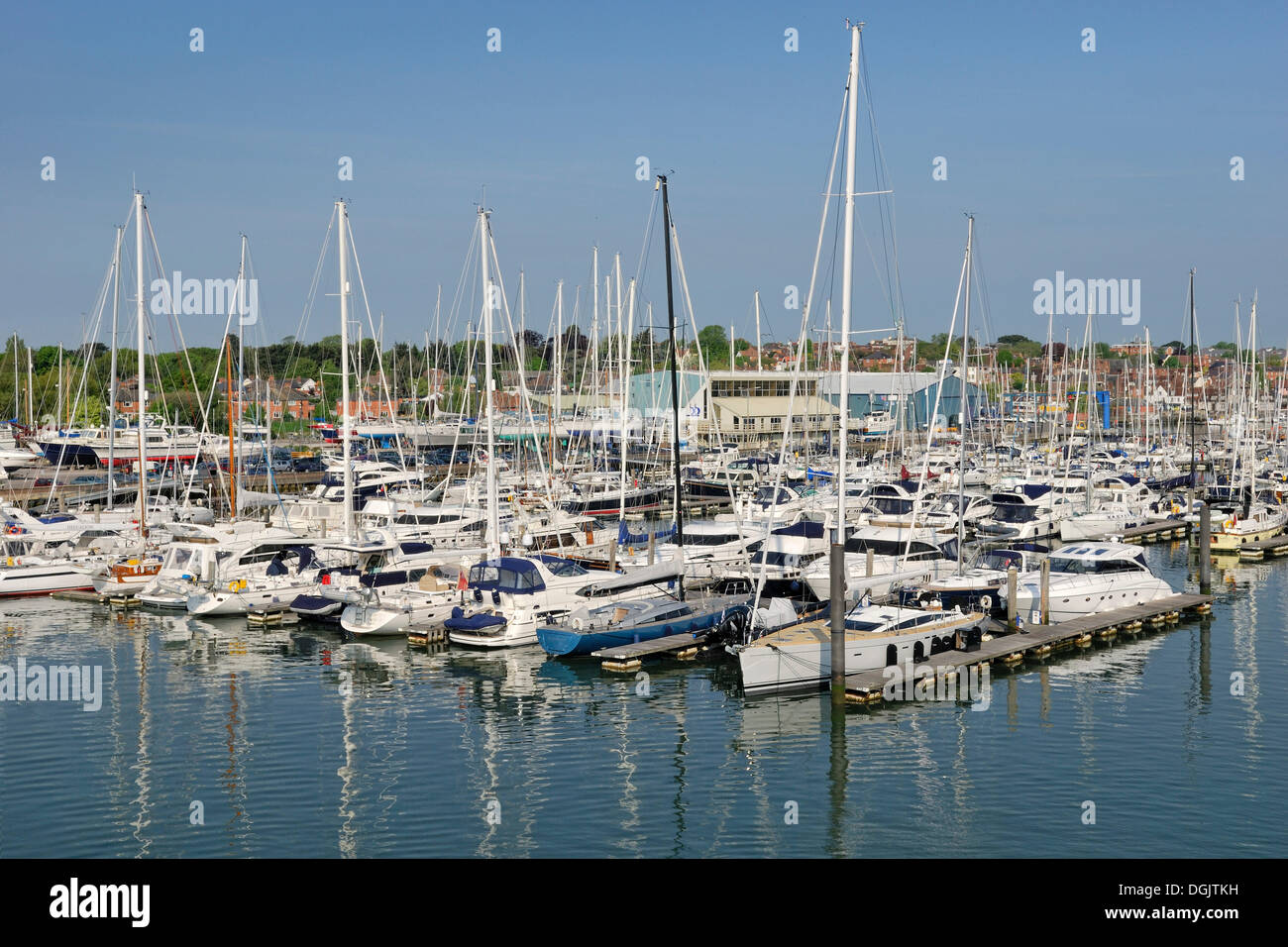 Sailing ships in the port of Lymington, southern England, England, United Kingdom, Europe Stock