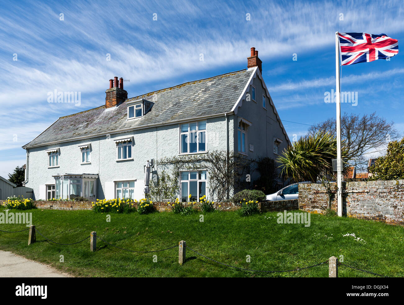 Houses in Orford in Suffolk. Stock Photo