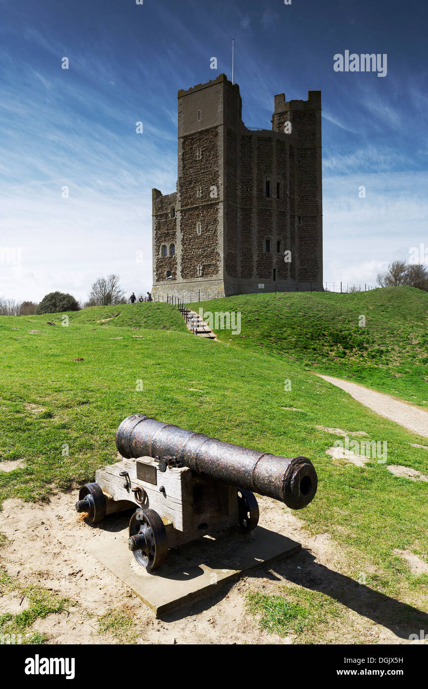 The Keep of Orford Castle in Orford. Stock Photo