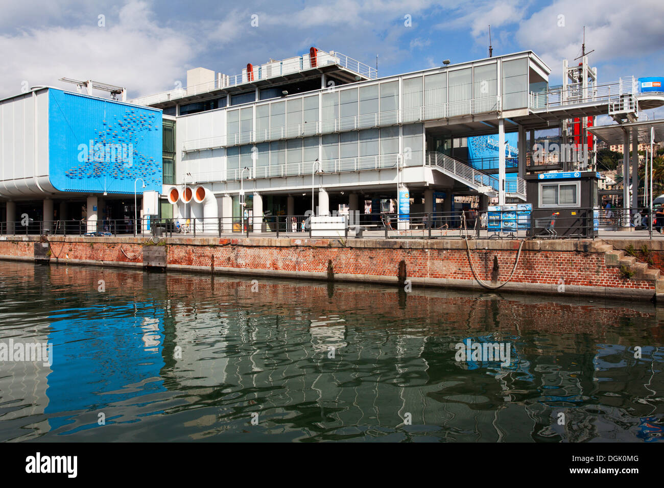 The Aquarium in the Old Port in Genoa Liguria Italy Stock Photo