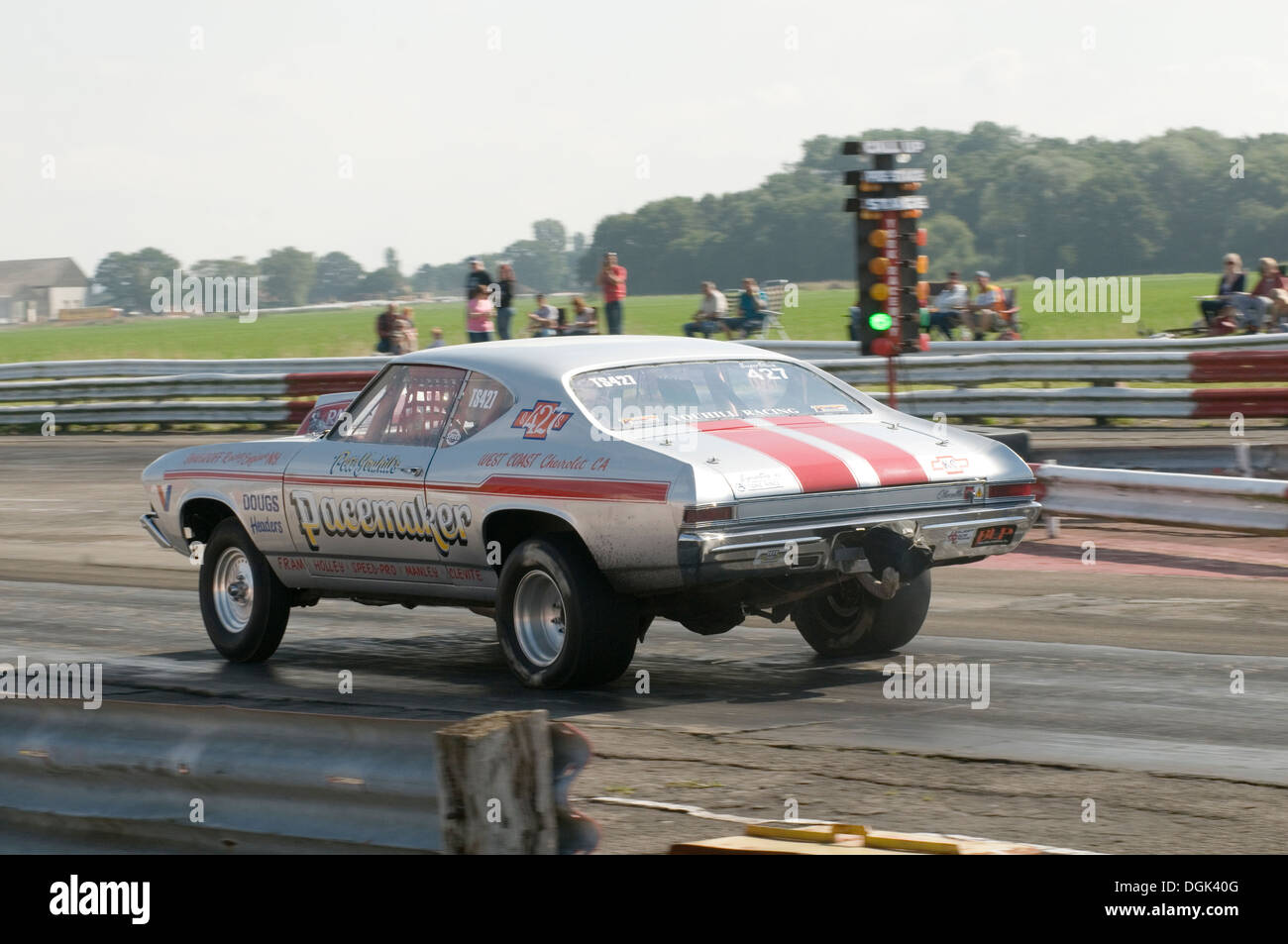 chevy chevelle drag racing muscle car Stock Photo