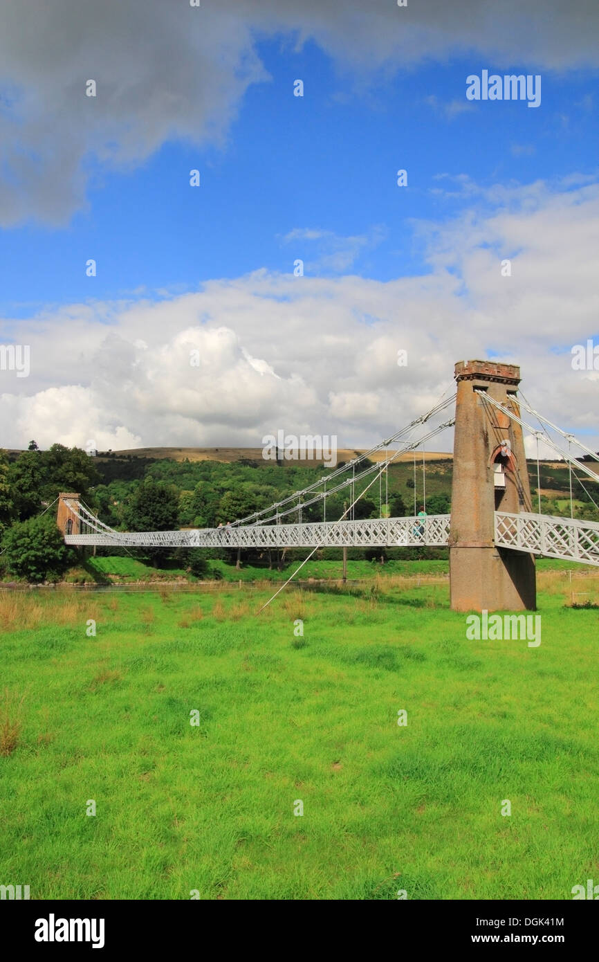 Gattonside Chain Suspension Bridge, Tweeddale, Borders County, Scotland