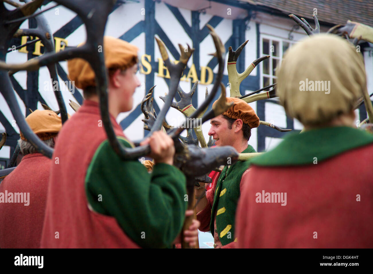 Abbots Bromley Horn Dance, Abbots Bromley, Staffordshire, England Stock Photo