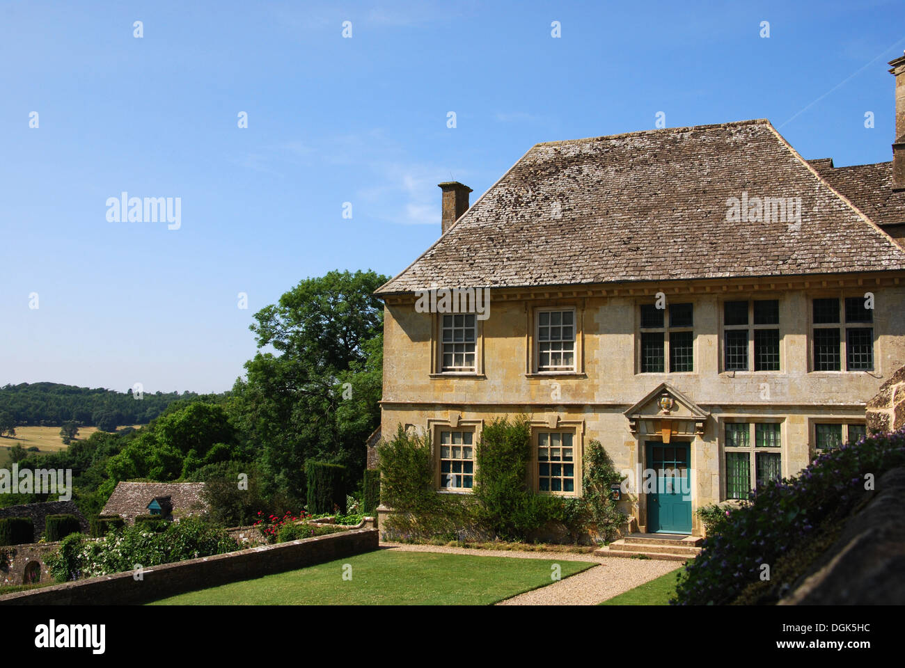 manor house in Snowshill, a lovely Cotswolds village in Gloucestershire UK Stock Photo