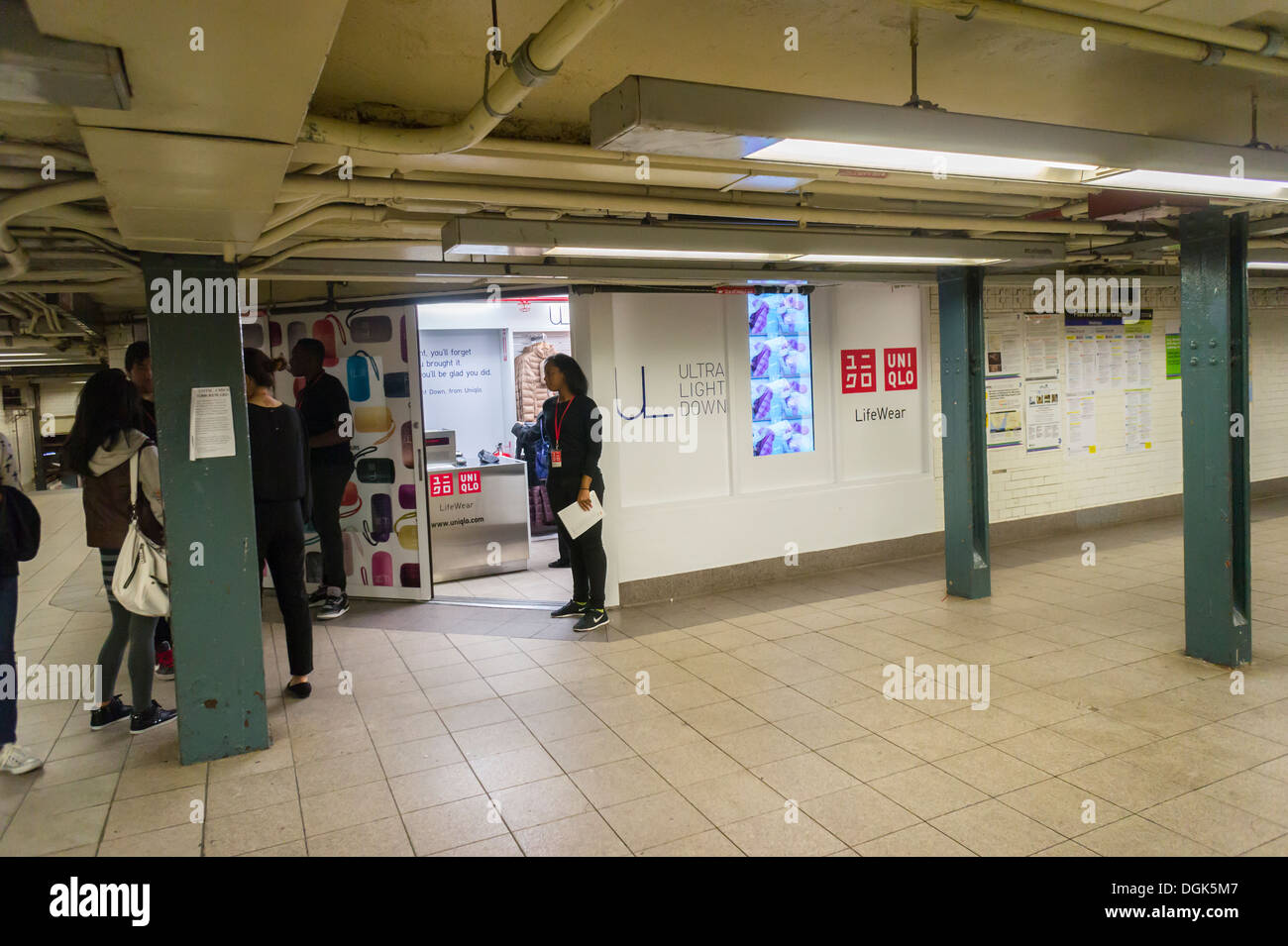 A Uniqlo pop-up store is seen in the Union Square station in the subway in  New York Stock Photo - Alamy